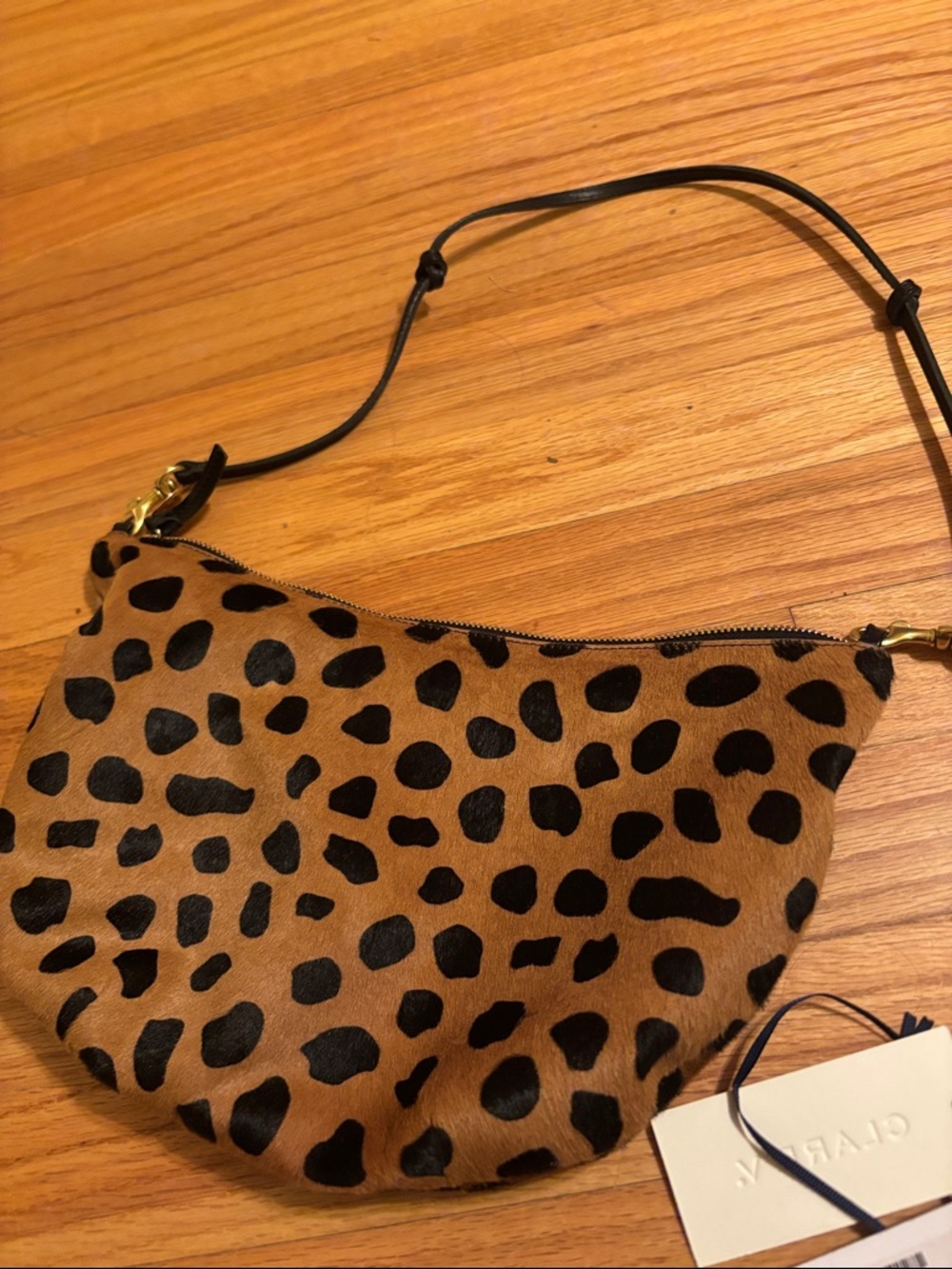 Clare V. Tan leopard Print Shoulder Bag - Lune style. With tags!